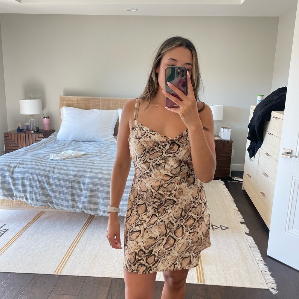 Mini snake skin dress